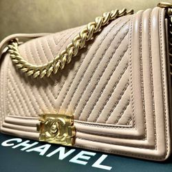 Chanel Lambskin Chevron Bag