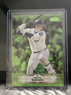 2025 Topps Stadium Club Seiya Suzuki Green Foil Chicago Cubs Parallel
