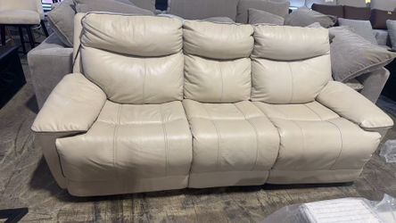 Manual Reclining Sofa, Top Grain Leather Match Reclining Sofa,