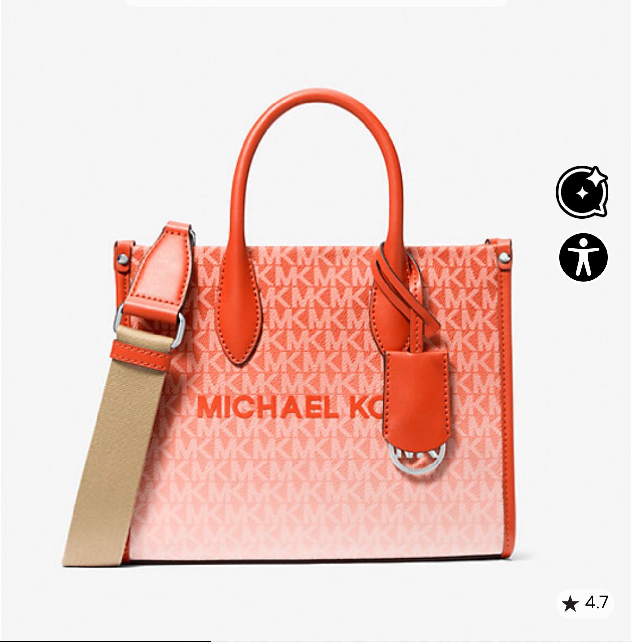 Mirella Small Ombré Signature Logo Crossbody Bag original Michael Kors original