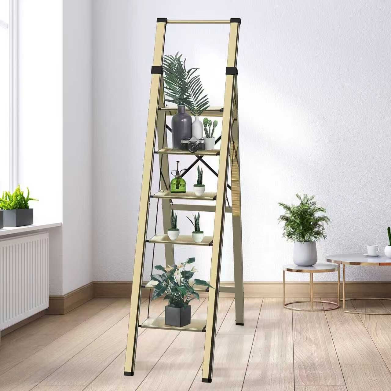 6-Step Folding Ladder / Plant Stand – 330 lbs Capacity, Space-Saving Design