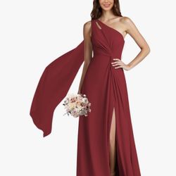 Wine Bridesmaid Dress