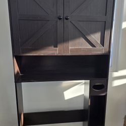 Farmhouse Over The Toilet Storage Cabinet Space Saver