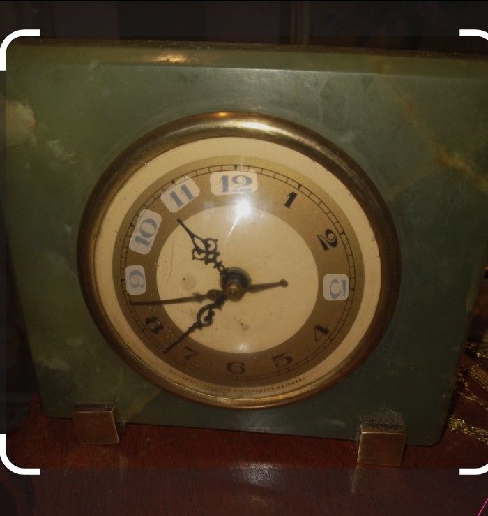 Antique Jade Clock Works. Obo