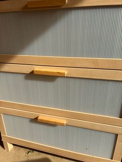 3-Drawer Dresser with Wood Handles
