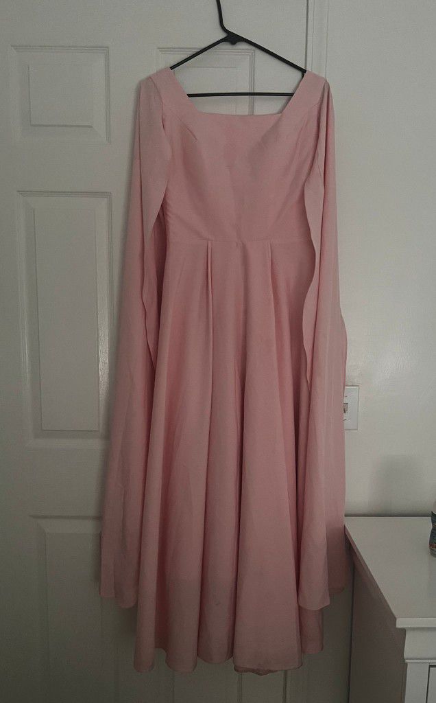 Eightree Pink Chiffon Evening Dresses Elegant Party Dresses A Line Prom Dresses Tea Length For Woman.