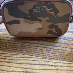 Pink Coach Crossbody Camo Print Bag