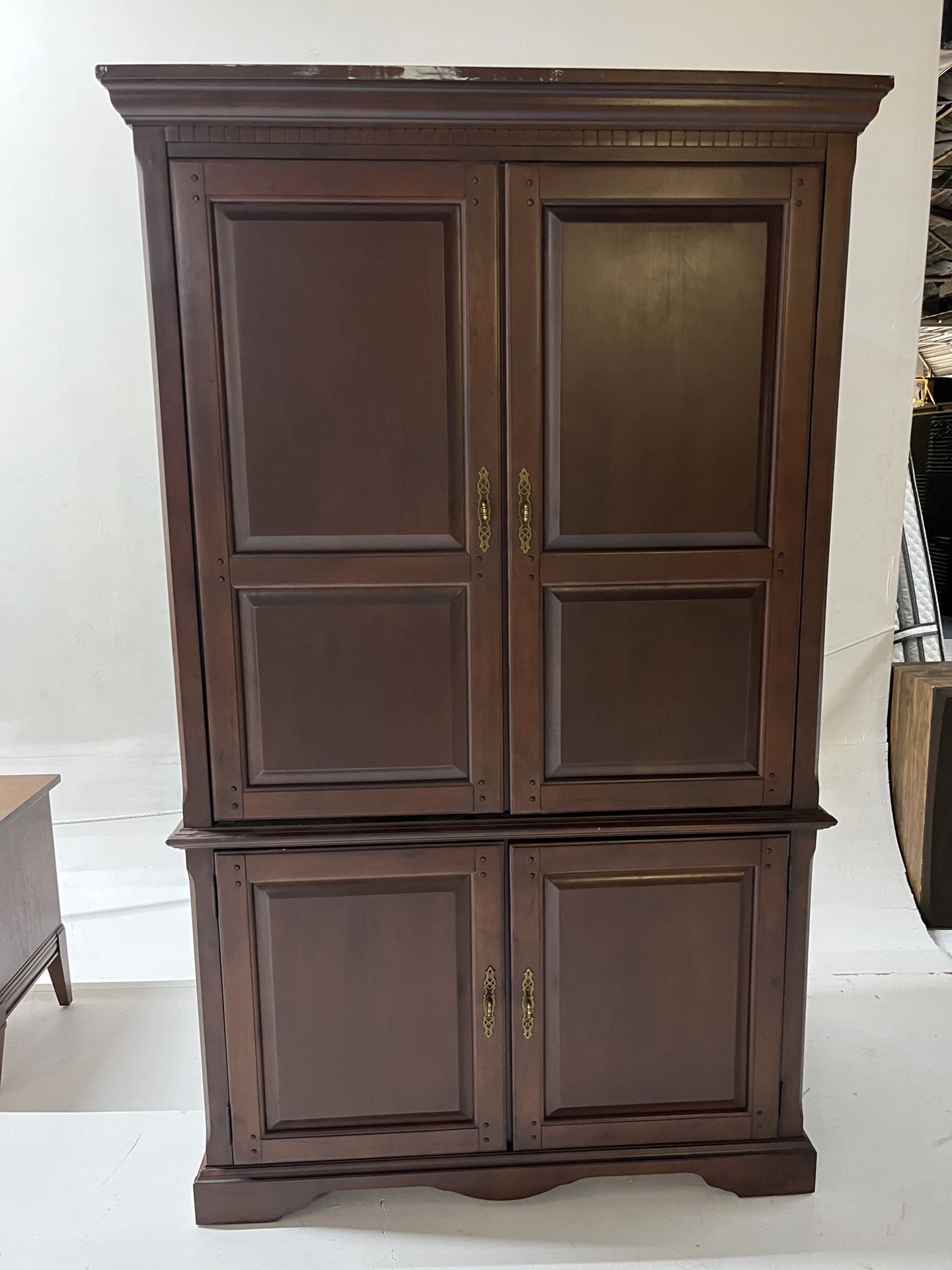 Solid Cherry Wood Entertainment Center