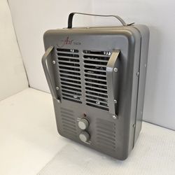 Air Tech Utility Space Heater 01013 – 1300W/1500W Portable Electric Fan Heater – Indoor Garage Workshop Office