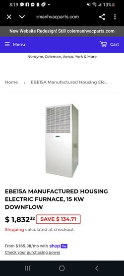 Coleman Downflow Electric Furnace