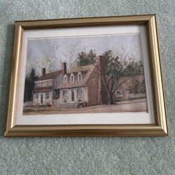 C. Monurano Framed & Matted Art Print Davidson’s Apothecary Shop Williamsburg