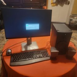 Dell 24" Monitor 1920x1080 LED Ultra Sharp Monitor U2414H With Keyboard Mouse And Speakers