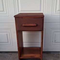 Vintage Wood Nightstand 