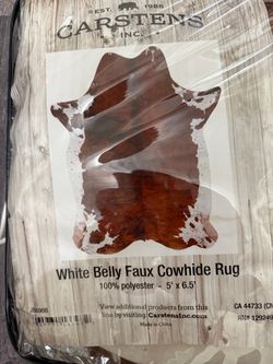 NEW Carstens Faux Cowhide Rug – 5’ x 6.5’
