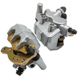 Front Left And Rear Brake Caliper With Pads For Kawasaki Bayou 300 Klf300c 1989 – 2005