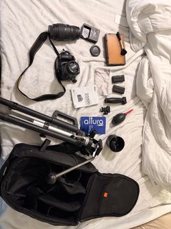 Nikon D3300 with camera bag and accessories