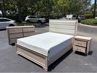 4-Piece Queen Bedroom Set with Mattress, Dresser, and Nightstand