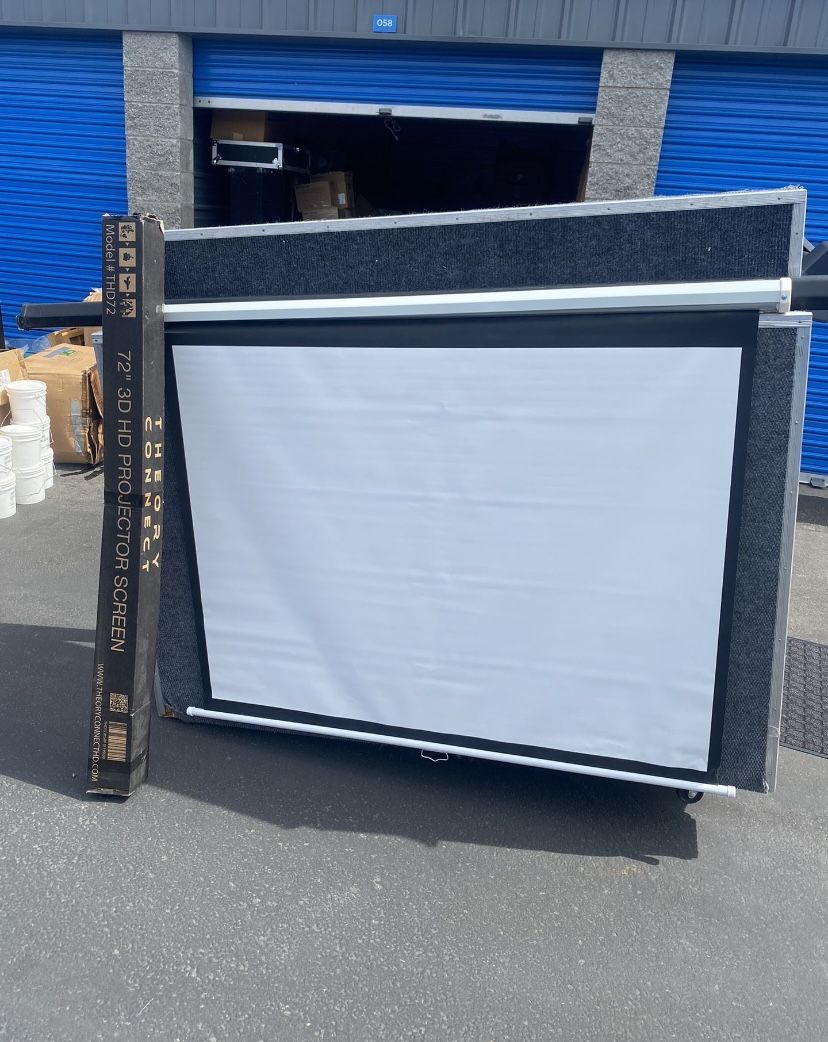 Theory Connect HD 72" 3D HD Projector Projection Screen.