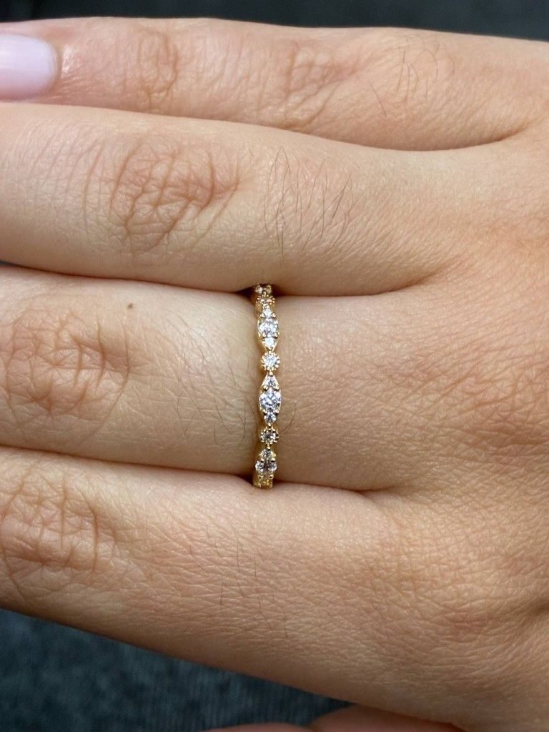 14K Cubic Zirconia Gold Ring