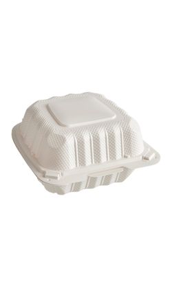 6x6 White Hinged Container 250 Count