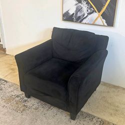 Black Velvet Arm Chair