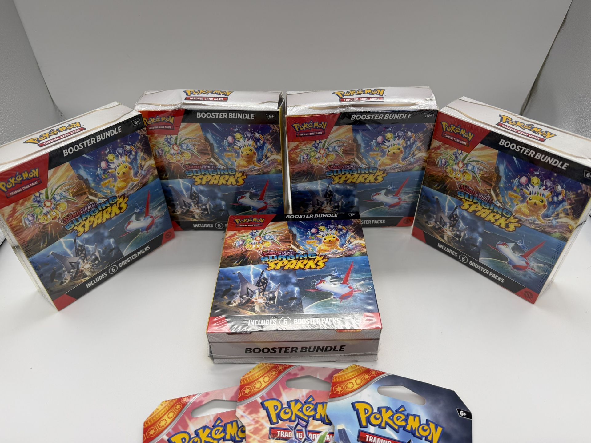 5) Pokemon Tcg Surging Sparks Booster Bundle And (3) Booster Packs Sealed -  www.ice4pros.com.br