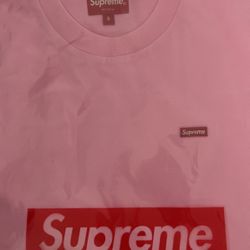 Supreme Small Box L/S Tee Pink Size Small FW20