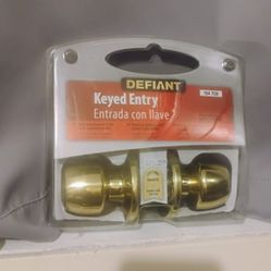 defiant keyed entry goldtone door 2 Keys# 154 709 new