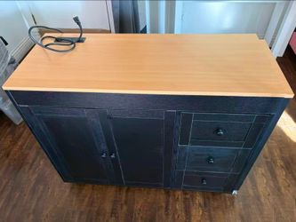 Kitchen Island with Butcher Block Top