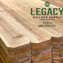 Madera de cedro de 6' a $2.35 la pieza , tambien disponible de 8' a $3.65 