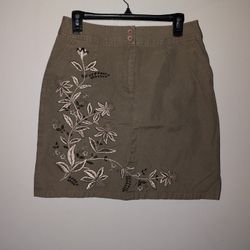 Floral Embroidered Skirt Y2K Talbot's 