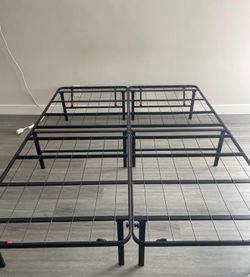 Queen Size Metal Bed Frame, 14” Foldable Platform, $50