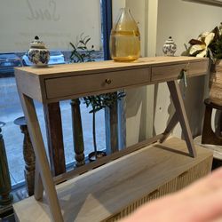 Two Drawer Wooden Table 