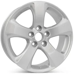 Silver 5-Spoke Alloy Wheel Rim
