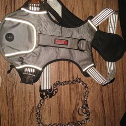 Large Dogs Harness And Choker Collar