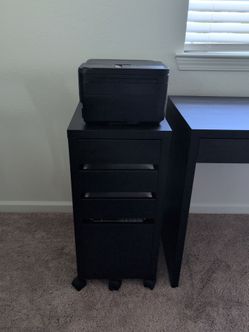 Micke Ikea File Cabinet w/Canon Printer