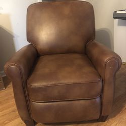Leather Pushback Recliner