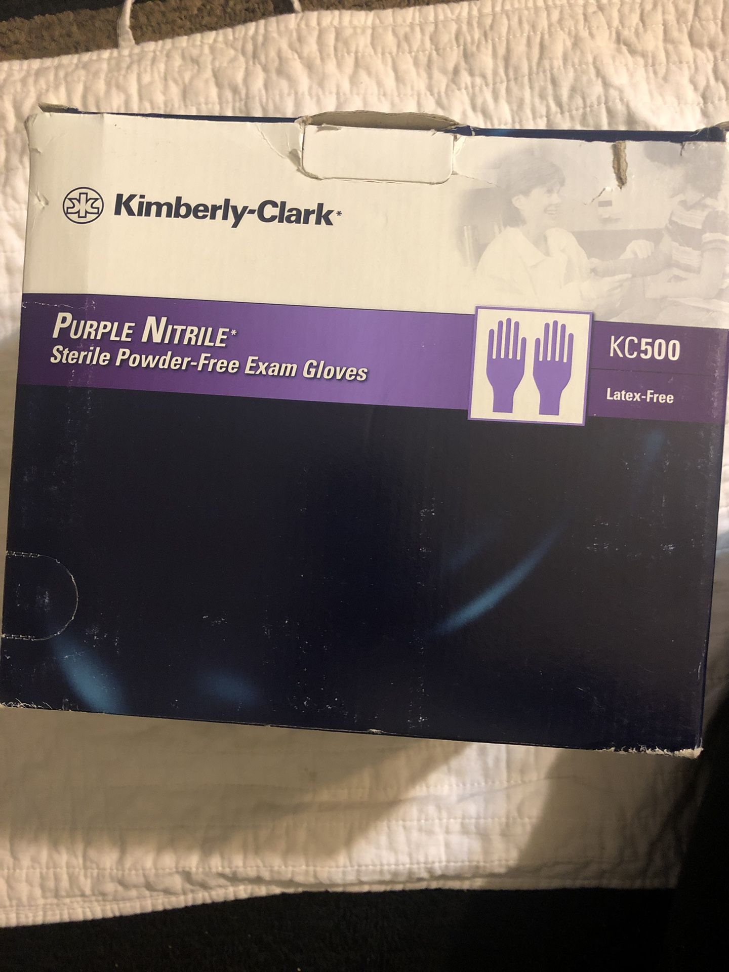 KIMBERLY CLARK purple nitrile EXAM GLOVES 50pairs $25