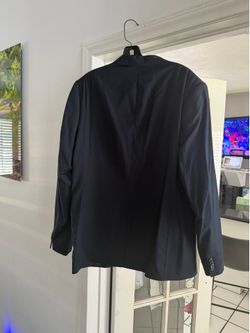dark navy blue H&M slim fit suit jacket
