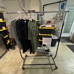Heavy Duty Clothing Garment Rack  On Wheels