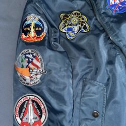 Up and Away NASA Space Shuttle Embroidered Jacket