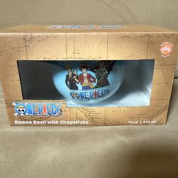 Brand new One Piece Ramen Bowl With To Chopsticks 
