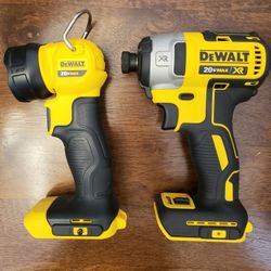 Dewalt 20V Brushless Compact 1/4" XR Impact Driver + LED  Work Light - NEW