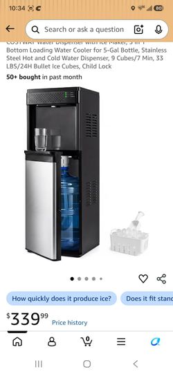Water Dispenser with Ice Maker, 3 in 1.