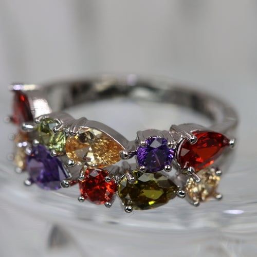CZ rings 6-9 sizes. Yellow gold, platinum or rose gold