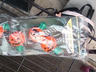 Halloween LED Light Up pumpkin necklace