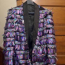 Shiny Tassel Men’s blazer Size XL