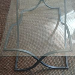 Heavy tempered Glass and iron coffee table