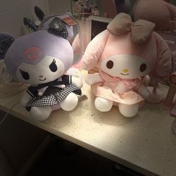My Melody And Kuromi Plushies 14 In.