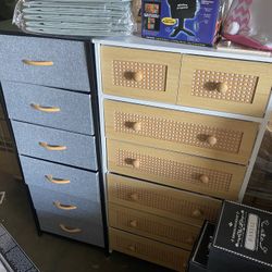 Vertical Dresser Storage Tower - Sturdy Steel Frame, Wood Top, Easy Pull Fabric Bins - Wide Organizer Unit for Bedroom, Hallway, Entryway, Closets - 5